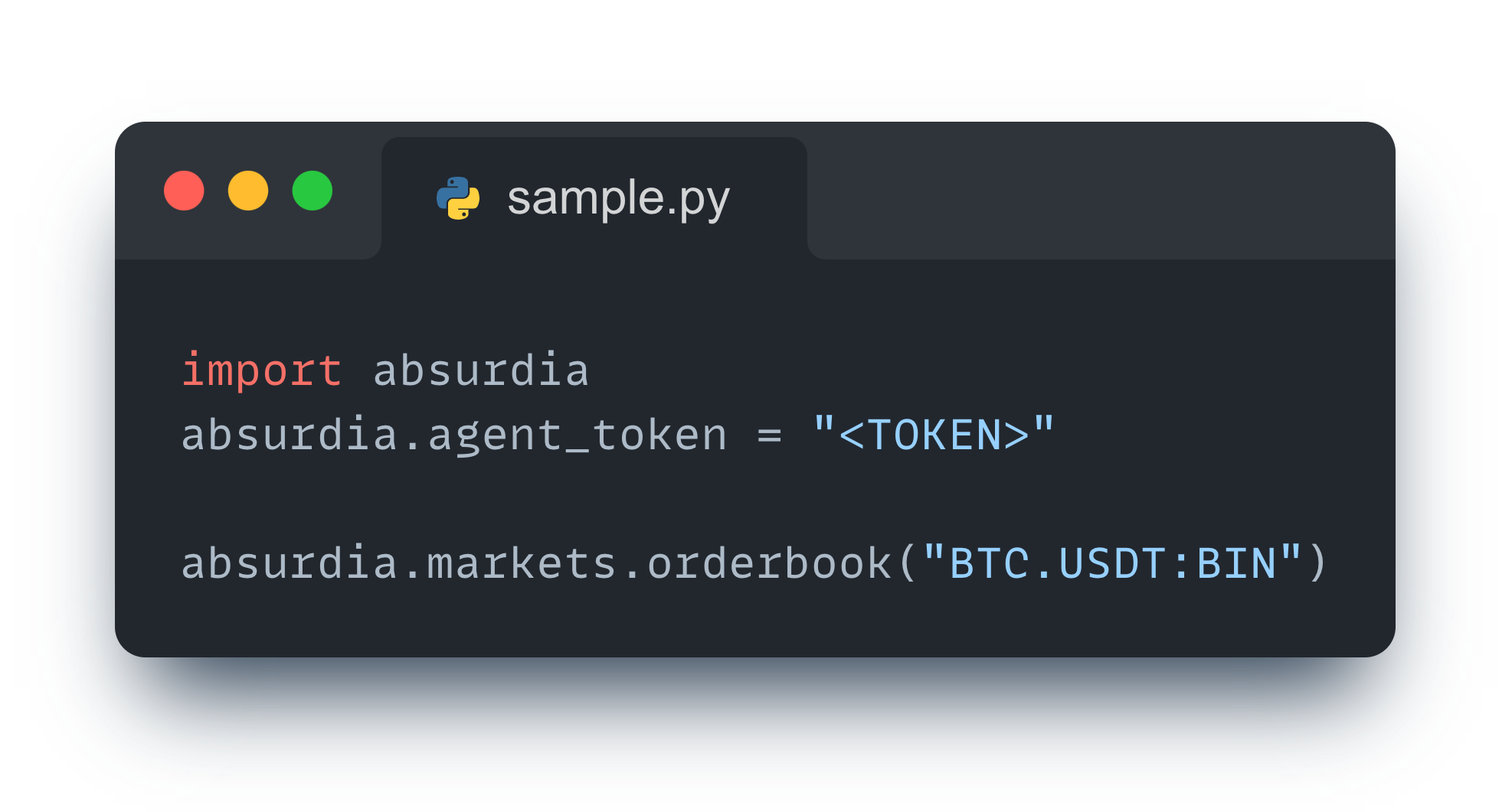 code sample